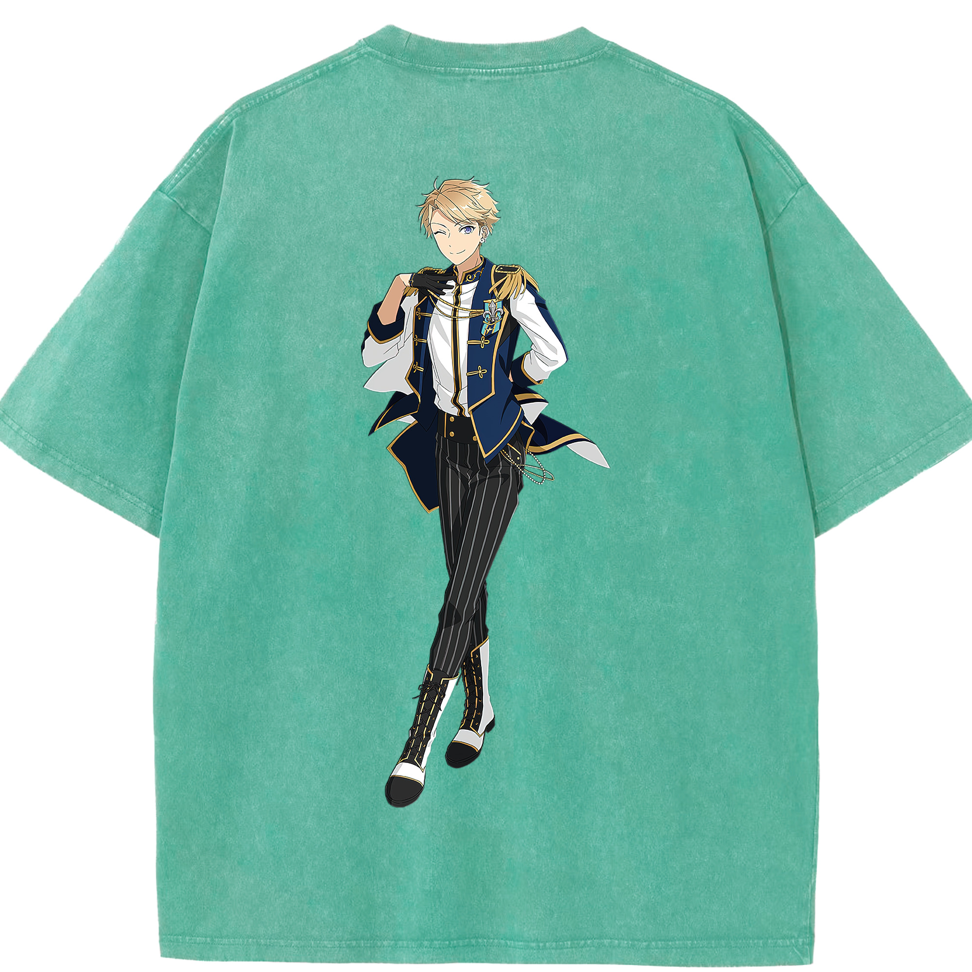 （画像用） あんさんぶるスターズ! Ensemble Stars 綿100% ヴィンテージ風 半袖Tシャツ（背面プリント）